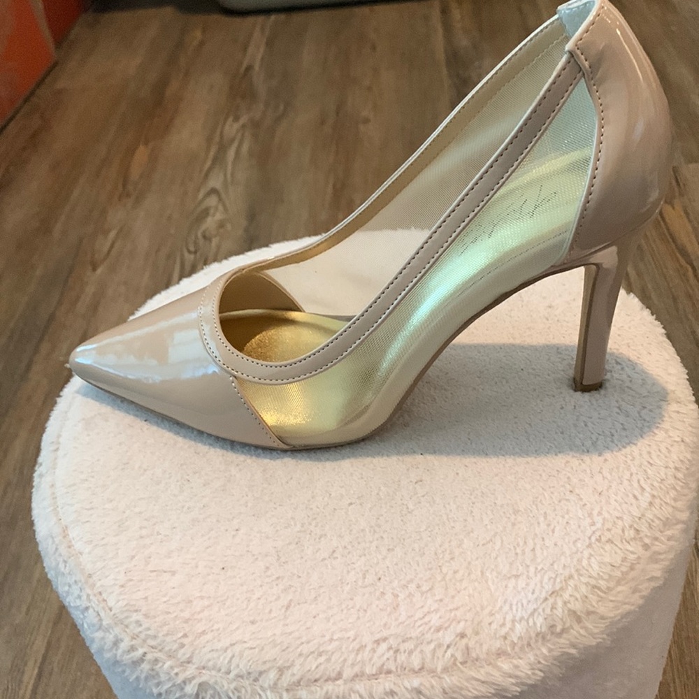 Thalia Sodi Natalia Patent Leather and Mesh Heels